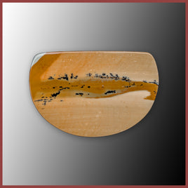 BMP187c Blue Mustang Picture Jasper Cabochon