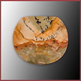 BMP190c Blue Mustang Picture Jasper Cabochon