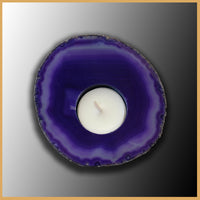 Brazilian Agate Candle Holder, Dyed