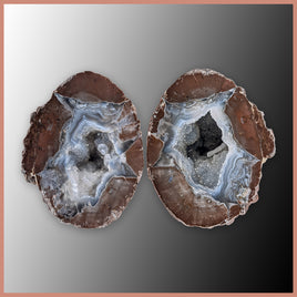 BST102pr Blue Star Thunderegg Specimen Pair
