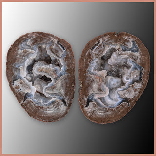 BST107pr Blue Star Thunderegg Specimen Pair