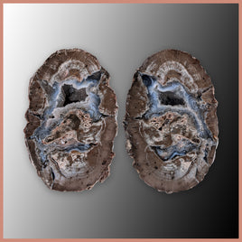 BST115pr Blue Star Thunderegg Specimen Pair