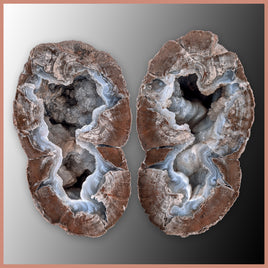 BST123pr Blue Star Thunderegg Specimen Pair