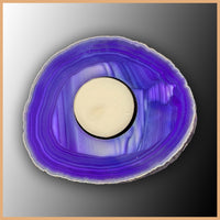 Brazilian Agate Candle Holder, Dyed