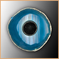 Brazilian Agate Candle Holder, Dyed