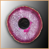 Brazilian Agate Candle Holder, Dyed