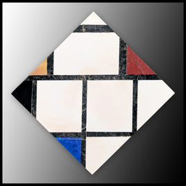 FAS107MD Stone Mosaic Art Plate