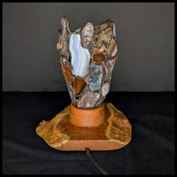 FAS125JP Agate & Mesquite Wood Lamp