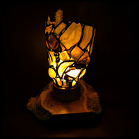FAS125JP Agate & Mesquite Wood Lamp