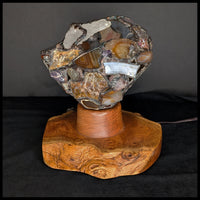 FAS126JP Agate & Mesquite Wood Lamp
