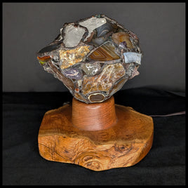 FAS126JP Agate & Mesquite Wood Lamp