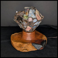 FAS126JP Agate & Mesquite Wood Lamp