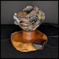 FAS126JP Agate & Mesquite Wood Lamp