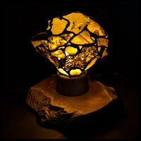 FAS126JP Agate & Mesquite Wood Lamp