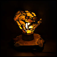 FAS126JP Agate & Mesquite Wood Lamp