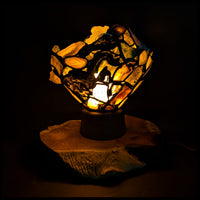 FAS126JP Agate & Mesquite Wood Lamp