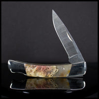 FAS127jr Regency Rose Plume Agate Knife