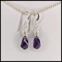 FAS292jd Amethyst Earrings