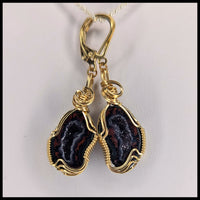 FAS302jd Tabasco Geode Earrings