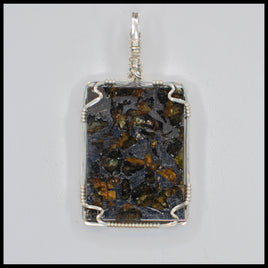 FAS308jd Pallasite Meteorite Pendant