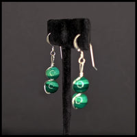 FAS323JD Malachite Earrings