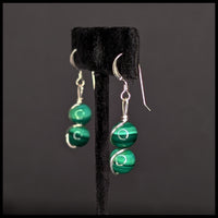 FAS323JD Malachite Earrings