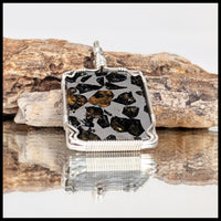 FAS335JD Pallasite Meteorite Pendant