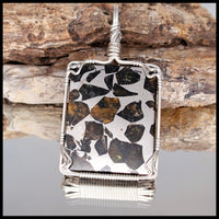 FAS335JD Pallasite Meteorite Pendant