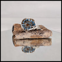 FAS338JD Glacierite Ammonite Inlay Pendant