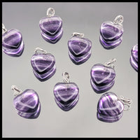 Fluorite Pendant - Small Heart