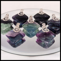 Fluorite Pendant - Diamond Swirl