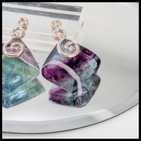 Fluorite Pendant - Diamond Swirl