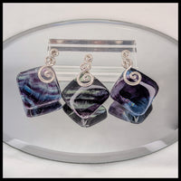 Fluorite Pendant - Diamond Swirl