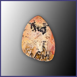 FRP119c Feather Ridge Plume Agate and Jade Cabochon