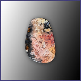 FRP121c Feather Ridge Plume Agate and Jade Cabochon