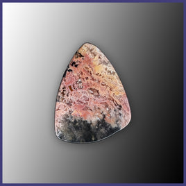 FRP122c Feather Ridge Plume Agate and Jade Cabochon