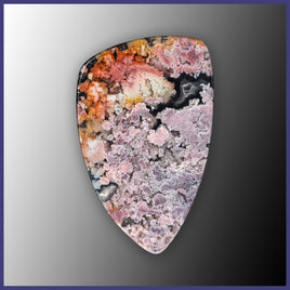 FRP130c Feather Ridge Plume Agate and Jade Cabochon