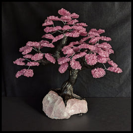 GST208sz7 Gemstone Tree - Rose Quartz