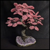 GST210sz7 Gemstone Tree - Rose Quartz and Amethyst