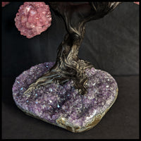 GST210sz7 Gemstone Tree - Rose Quartz and Amethyst