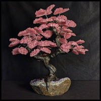 GST210sz7 Gemstone Tree - Rose Quartz and Amethyst