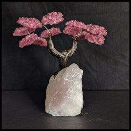 GST217sz5 Gemstone Tree - Rose Quartz