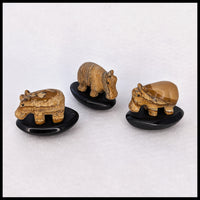 Hippo Carving on Base