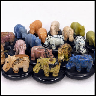 Hippo Carving on Base