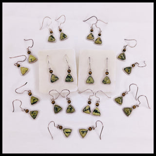 Lizardite Dangle Earrings