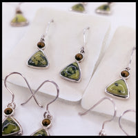 Lizardite Dangle Earrings
