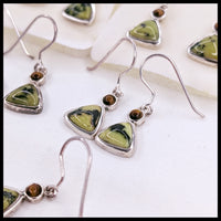 Lizardite Dangle Earrings