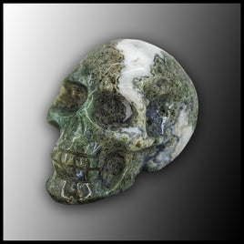 Moss Agate Skull