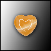 Orange Calcite Hearts