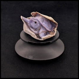 PCHT102 Purple Chalcedony Turtle Carving